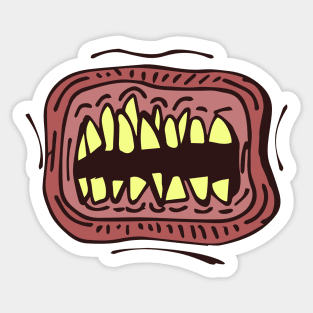 Big Creepy Scary Mouth Cartoon Edit Sticker